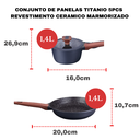 Ver imagem 3 de Conjunto de Panelas Antiaderente Cerâmica Fogão Cooktop Indução 8 Peças Mta