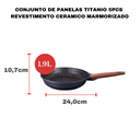 Ver imagem 4 de Conjunto de Panelas Antiaderente Cerâmica Fogão Cooktop Indução 8 Peças Mta