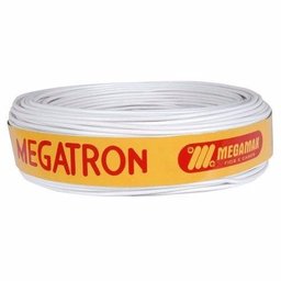 Fio Cabo Flexível Cobre 4,0mm Rolo 100m Branco - Megatron - 1