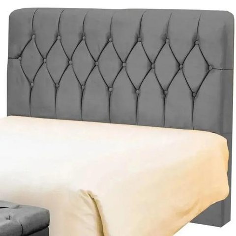 CABECEIRA DE CAMA BOX 160cm ANA CASAL SUEDE CINZA TOPÁZIO
