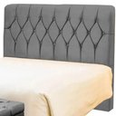 Ver imagem 1 de CABECEIRA DE CAMA BOX 160cm ANA CASAL SUEDE CINZA TOPÁZIO