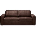 Ver imagem 3 de Sofá 3 Lugares para Sala de Estar Living 235cm Aurora L06 Couro Marrom Café - Lyam Decor