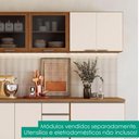 Ver imagem 5 de Armario Aereo 80 cm 2 Portas Etna Carvalho Oak Off White Poliman