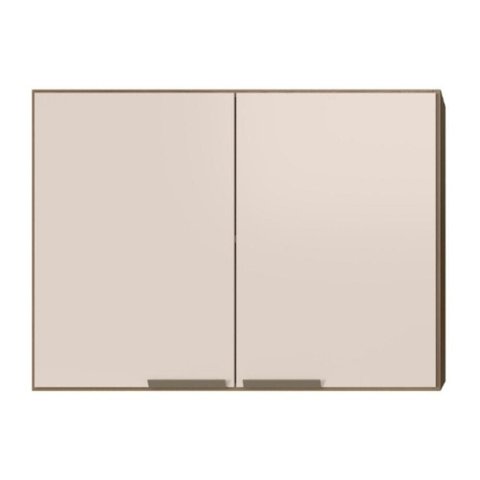 Armario Aereo 80 cm 2 Portas Etna Carvalho Oak Off White Poliman