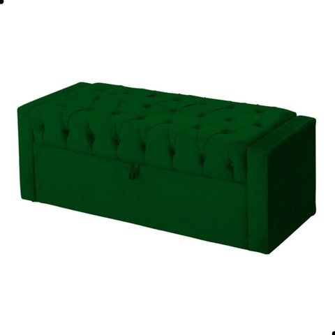 Calçadeira de Sapatos Baú Estofada 195 Cm King Suede Emma