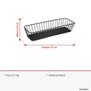 Ver imagem 7 de Bandeja Decorativa de Metal Preto 7x35x12cm Servir Mesa Organizar Café Aparador