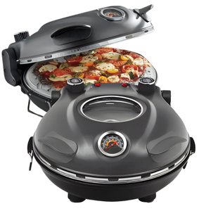 Forno de Pizza Elétrico Completo Italiano para Cozinhar em Casa com a Família Grafite 110v