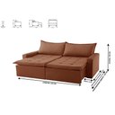Ver imagem 3 de Sofa Cama e Reclinavel Imperatriz 2,20m 04 Lugares Txr