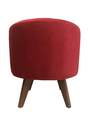 Ver imagem 1 de Puff Pé Palito Redondo Não É Segredo Suede Animale Vermelho 40x45
