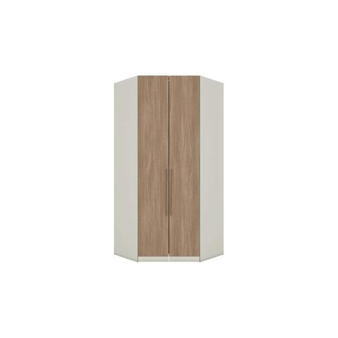 Closet Modulado de Canto Oblíquo Mc05 Seletto C/ 2 Portas e 3 Gavetas Cor Areia/jequitibá - Henn