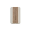 Ver imagem 1 de Closet Modulado de Canto Oblíquo Mc05 Seletto C/ 2 Portas e 3 Gavetas Cor Areia/jequitibá - Henn