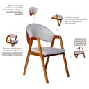 Ver imagem 4 de Cadeira Luiza Sala de Jantar com Braço Madeira Maciça Movellu Home