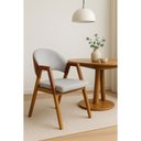 Ver imagem 2 de Cadeira Luiza Sala de Jantar com Braço Madeira Maciça Movellu Home