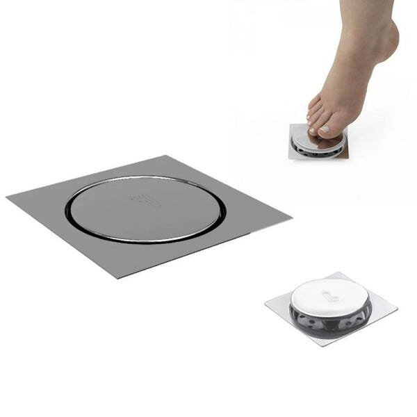 Kit 4 Ralos Click Inteligente Aço Inox Pop Up Banheiro Lavabo Casa 15x15 - 7