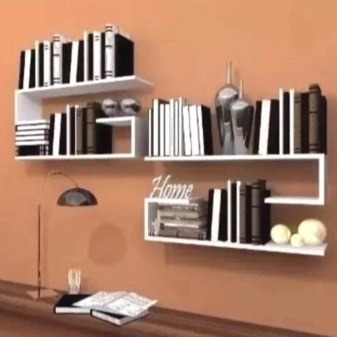 4 Prateleiras Mdf Branco Tx para Livros 60l X 20p X 25a Cm Prtbr002