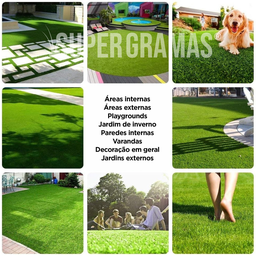 Grama Sintética Artificial 12mm 30m² com Proteção Uv e Anti-fungo 2,00 X 15,00m - 5