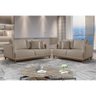 Conjunto Sofás 2 e 3 Lugares Fixo Linho M-175 Martins Bege - 3