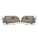 Ver imagem 2 de Conjunto Sofás 2 e 3 Lugares Fixo Linho M-175 Martins Bege