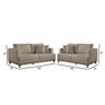 Conjunto Sofás 2 e 3 Lugares Fixo Linho M-175 Martins Bege - 2