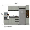 Ver imagem 2 de Armário de Cozinha Completa 5 Peças 317cm Koya Politorno Móveis