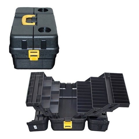 Caixa Estojo Organizador Para Pesca e Ferramentas H I Modelo CX 6BJG Preto