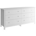 Ver imagem 1 de Cômoda Dm-221 6 Gavetas 73 X 146cm com Pés Ditália - Branco
