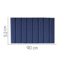 Ver imagem 2 de Painel Estofada Líbia 90CM Solteiro Suede Azul Marinho - D A DECOR