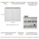 Ver imagem 3 de Bancada Balcão/mesa Cozinha Bélgica Multimóveis Br5484 Branca