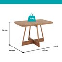 Ver imagem 4 de Conjunto Sala de Jantar 4 Cadeiras Filo Carraro Nogal Rosê