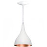 Lustre Pendente Balcão Cozinha Americana - Branca e Cobre - 1