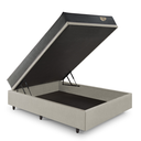 Ver imagem 4 de Cama Box Baú Casal 138x188 com Colchão Adapto Molas Ensacadas Ecoflex Courino Linho