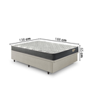Ver imagem 2 de Cama Box Baú Casal 138x188 com Colchão Adapto Molas Ensacadas Ecoflex Courino Linho