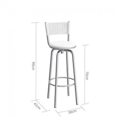 Banqueta Giratória com Encosto Noruega 99cm  - 3