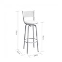 Ver imagem 3 de Banqueta Giratória com Encosto Noruega 99cm Branco