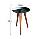 Ver imagem 2 de Mesa Mesinha Lateral Tripé Preta Mini Vidro