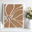 Ver imagem 2 de Quadro Minimalista Moderno Matisse Flores Marrom 33x24cm - com Vidro:moldura Branca