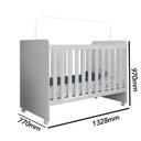 Ver imagem 3 de Berço Mini Cama 97cm x 132,8cm Catatau New Marrom/Nature/Branco