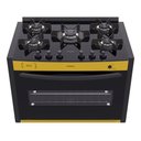 Ver imagem 5 de Fogao de Embutir 5 Bocas Venax Gaudi Prisma Vitreo Amarelo Gas Glp