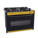 Ver imagem 1 de Fogao de Embutir 5 Bocas Venax Gaudi Prisma Vitreo Amarelo Gas Glp