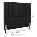 Ver imagem 3 de Cabeceira Casal 140 Cm com Frame Carla Linho Preto Artte