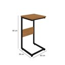 Ver imagem 3 de Mesa Lateral Apoio Aço Sala Estar Quarto Sofá Notebook Canela