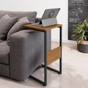 Ver imagem 1 de Mesa Lateral Apoio Aço Sala Estar Quarto Sofá Notebook Canela