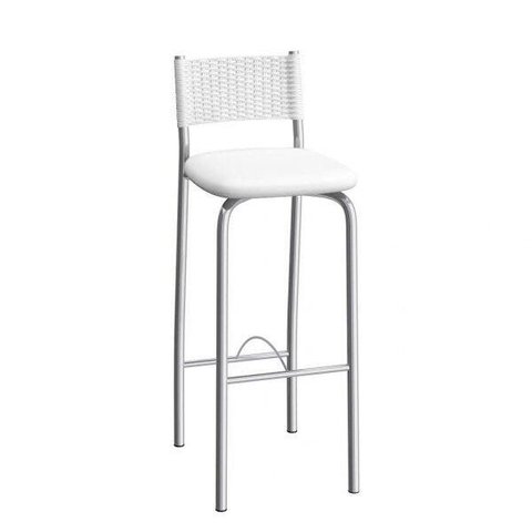 Banqueta com Encosto Mônaco 98cm Branco