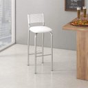 Ver imagem 2 de Banqueta com Encosto Mônaco 98cm Branco