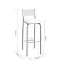 Ver imagem 3 de Banqueta com Encosto Mônaco 98cm 