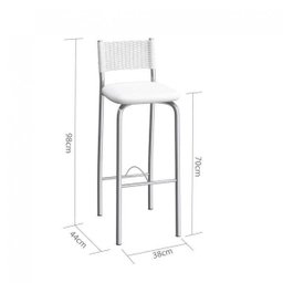 Banqueta com Encosto Mônaco 98cm  - 3