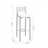 Banqueta com Encosto Mônaco 98cm  - 3