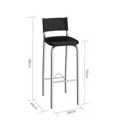 Banqueta com Encosto Mônaco 98cm  - 3