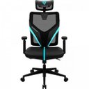 Ver imagem 2 de Cadeira Ergonomic Yama1 Preta/ Cyan Thunderx3