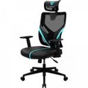 Ver imagem 1 de Cadeira Ergonomic Yama1 Preta/ Cyan Thunderx3